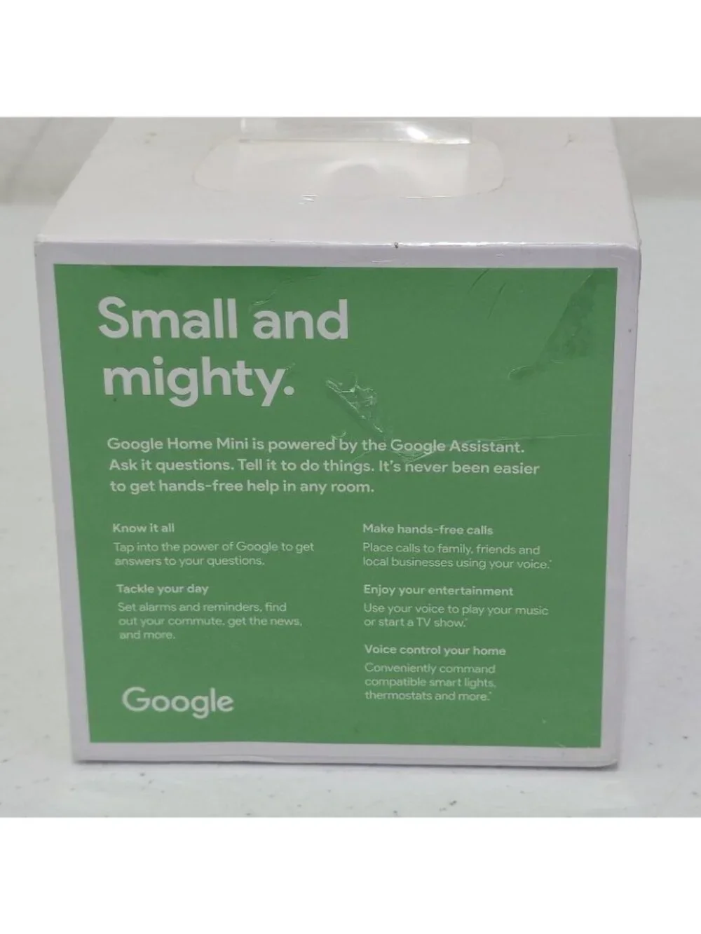 Google Home mini GA00216-US Charcoal Color Smart Speaker NEW SEALED